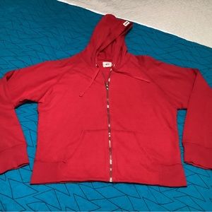 NWT Original RedLine Red Cropped‎ Sweater hooded